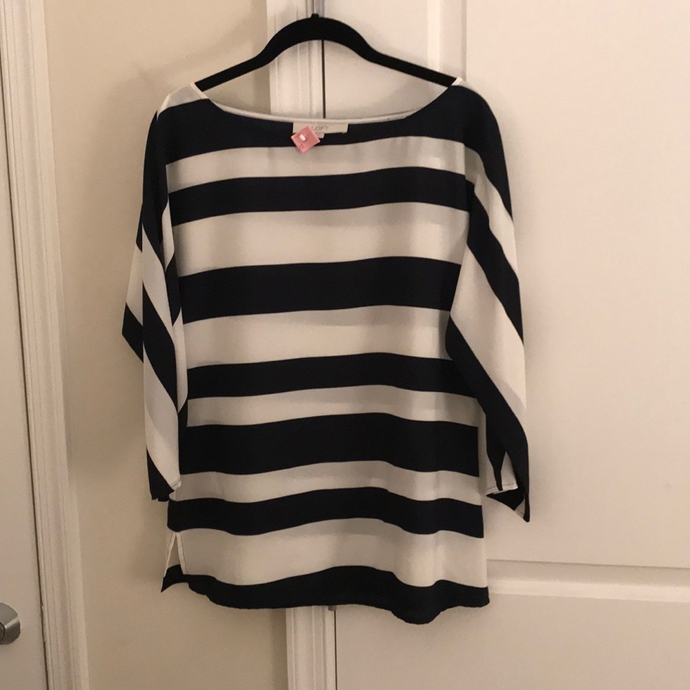 Silk striped top
